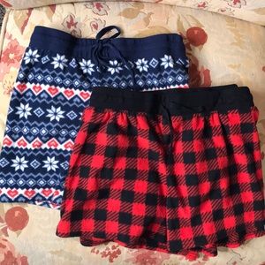 Cuddl Duds fleece PJ shorts 2 pack
